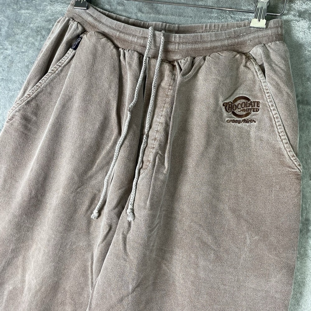 Crazy Shirts Hawaii Pants Mens Size XL Brown Chocolate Dyed Joggers Drawstring - Picture 5 of 16